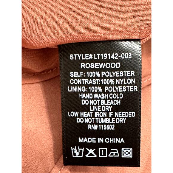 Lush Sleeveless Lace Top Trimmed Back Cami Lightweight Burnt Orange W Small NWT - Picture 11 of 11